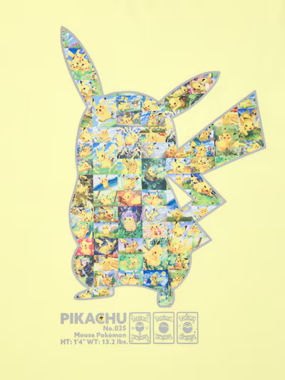 Футболка детская Uniqlo Pokemon, желтый — фото 3