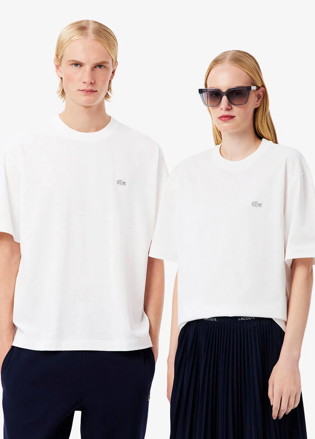 Футболка Lacoste Loose Fit, белая — фото 4