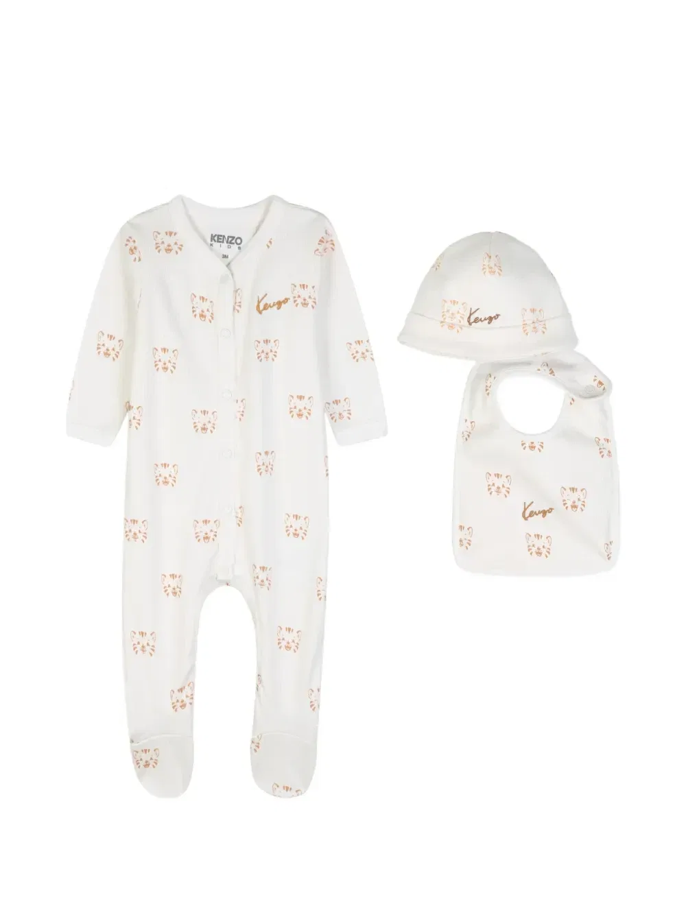 Комплект с принтом Kenzo Kids, бежевый