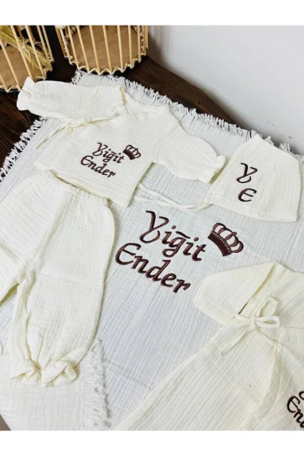 Детский комбинезон для новорожденных хлопковый Babymotif, Ekru4 — фото 2