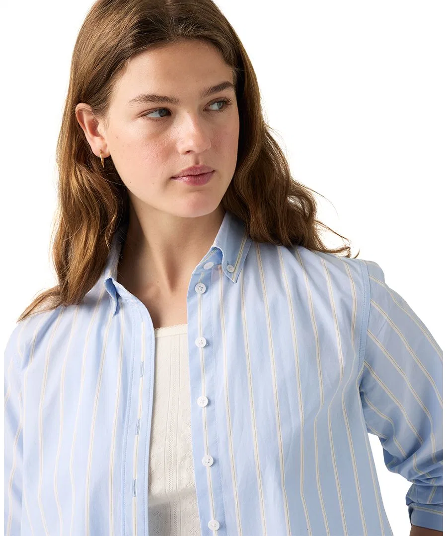Женская рубашка с длинным рукавом Sully Levi's, Adora Stripe Chambray Blue — фото 3