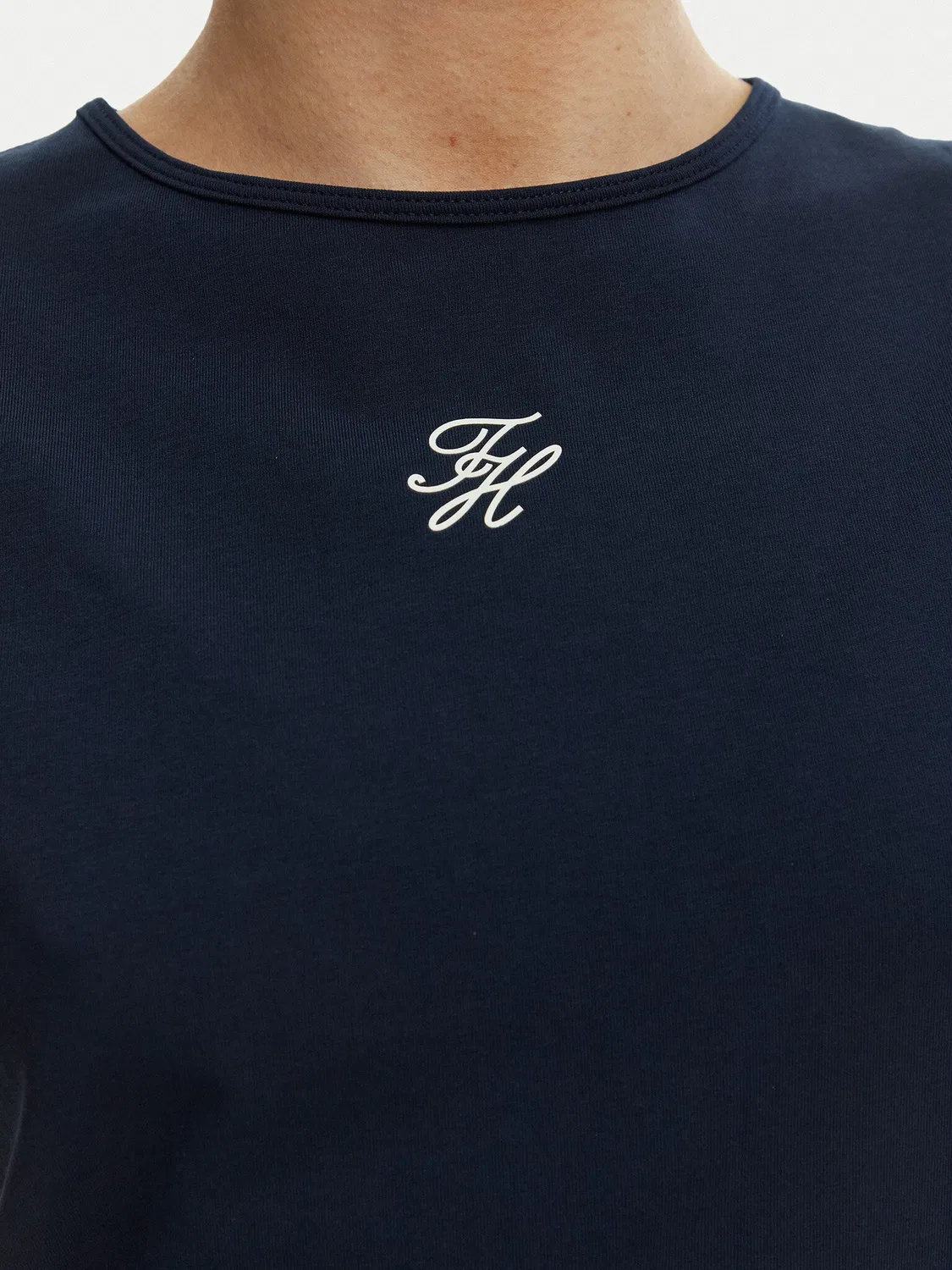 Женская футболка приталенного кроя Tommy Hilfiger, темно-синий — фото 4