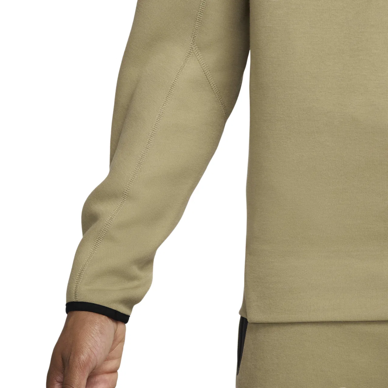 Мужская толстовка Tech Fleece Crew Nike, цвет Neutral Olive/Black — фото 4