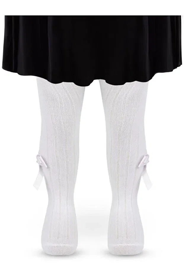 Детские колготки для девочек хлопковые Derbili fiyonk axle 6- baby girl pantyhose Civil Baby, White