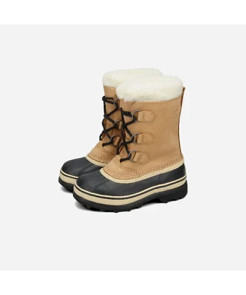 Детские ботинки на шнуровке из натуральной кожи SOREL Caribou, Brown