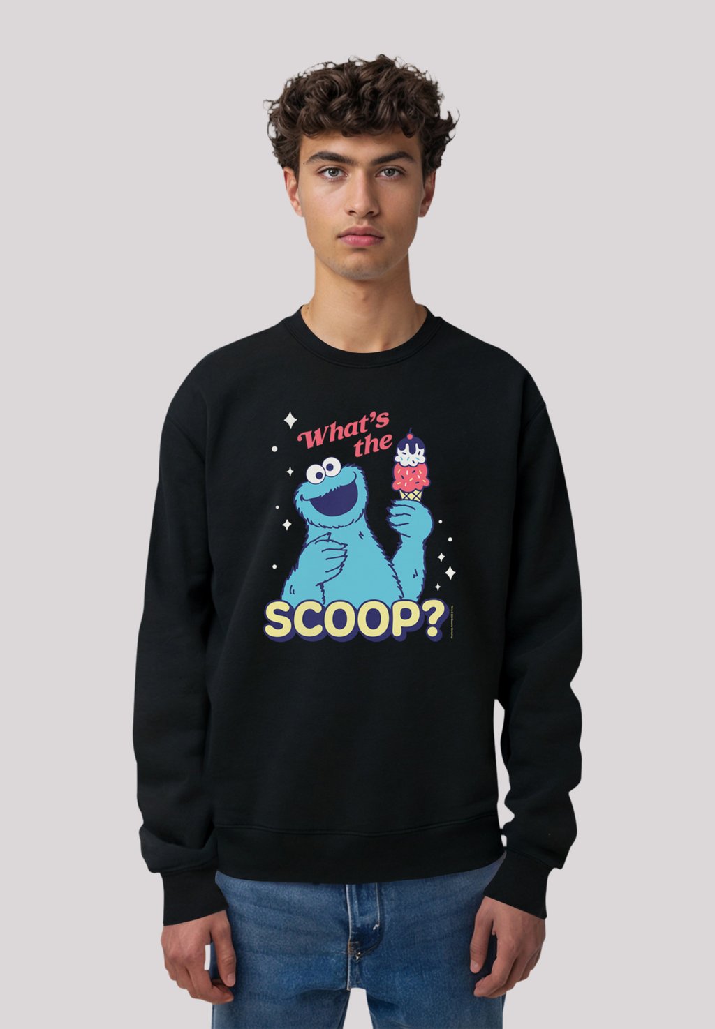 

Толстовка SESAMSTRASSE COOKIE MONSTER SCOOP F4NT4STIC, черный