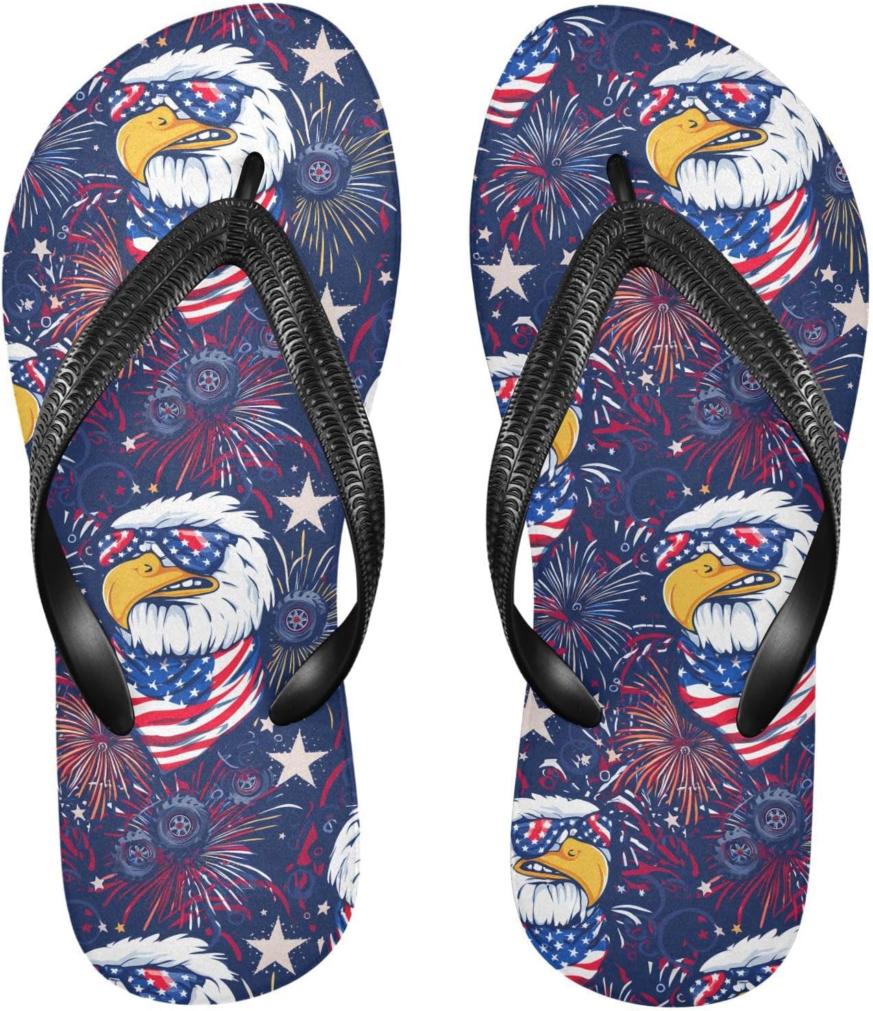 

Вьетнамки синие Firework Hawk, пляжный душ, резиновые нескользящие летние шлепанцы для женщин и мужчин Sinestour