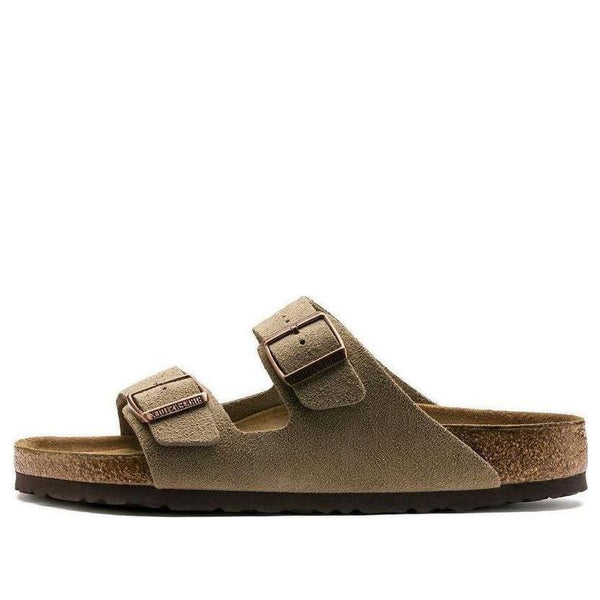 

Тапочки arizona soft footbed suede leather 'taupe' Birkenstock, бежевый