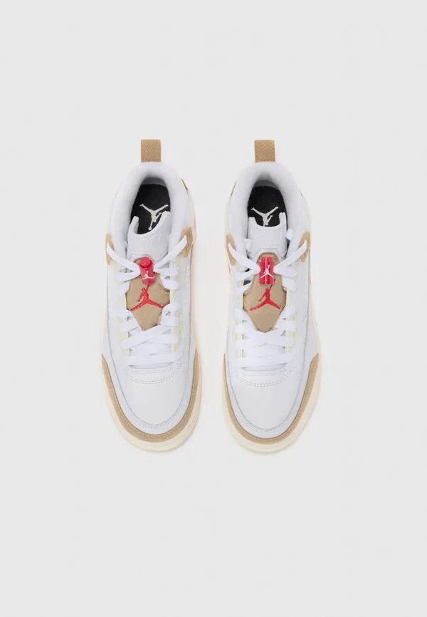 Кроссовки jordan spizike low унисекс Jordan, White/Fire Red/Desert/Sail/Light Orewood Brown — фото 4