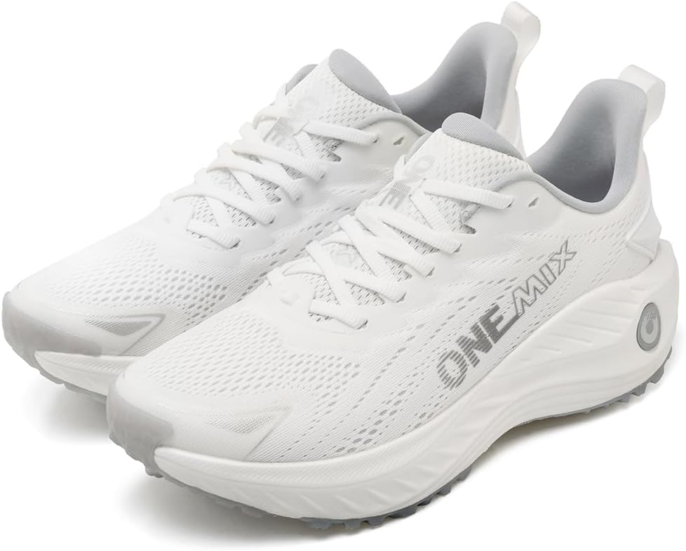 

Беговые кроссовки с ультра-амортизацией для мужчин - широкая модель, противоскользящая подошва и вентилируемый верх - комфорт на весь день для пробежек, тренировок и повседневной носки Onemix