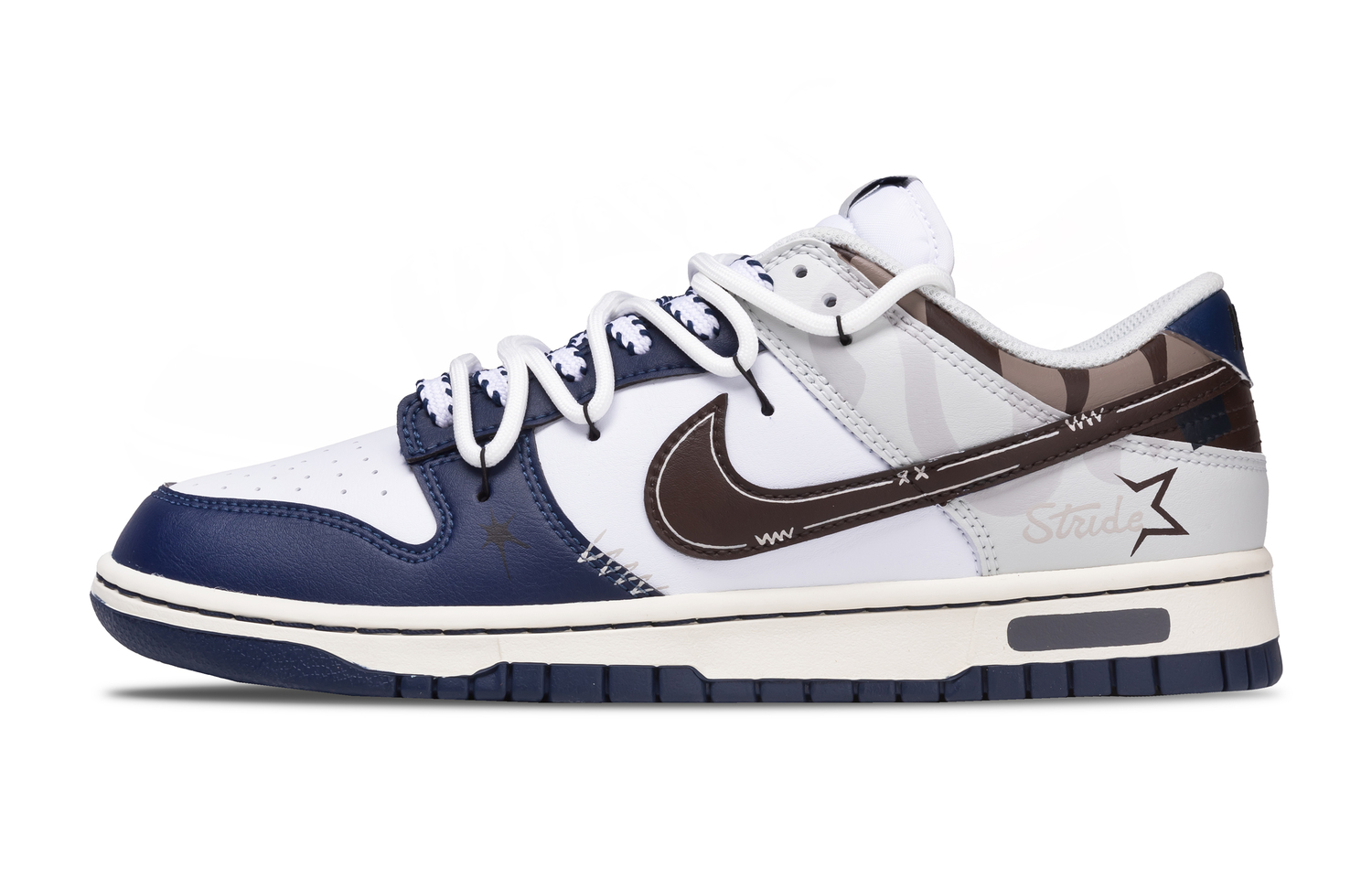 

Nike Мужские низкие скейтбордные кроссовки Dunk Blue Brown Orbital, устойчивые к истиранию, легкие и дышащие