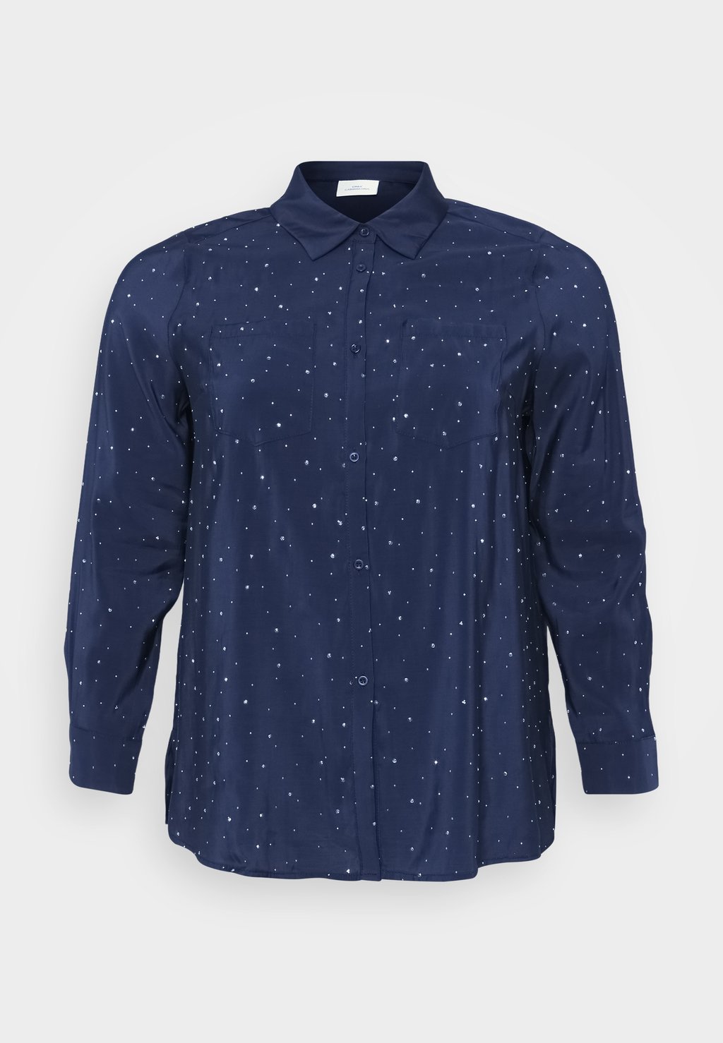 

Блузка на пуговицах CARPAULINE RHINESTONE SHIRT ONLY Carmakoma, темно-синий