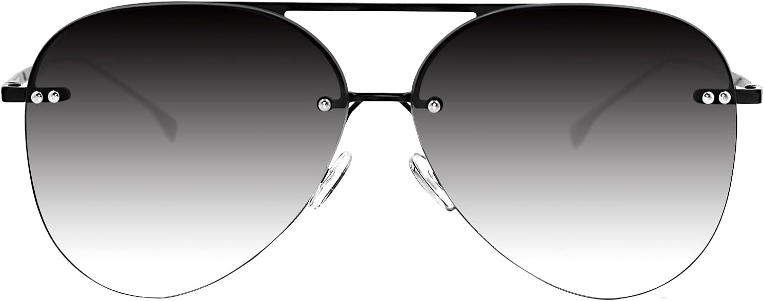 

Ретро-солнцезащитные очки-авиаторы для женщин, классические женские очки большого размера, черные линзы с градиентным зеркальным покрытием, яркие оттенки Vanolu, Matte Black Gradient Black