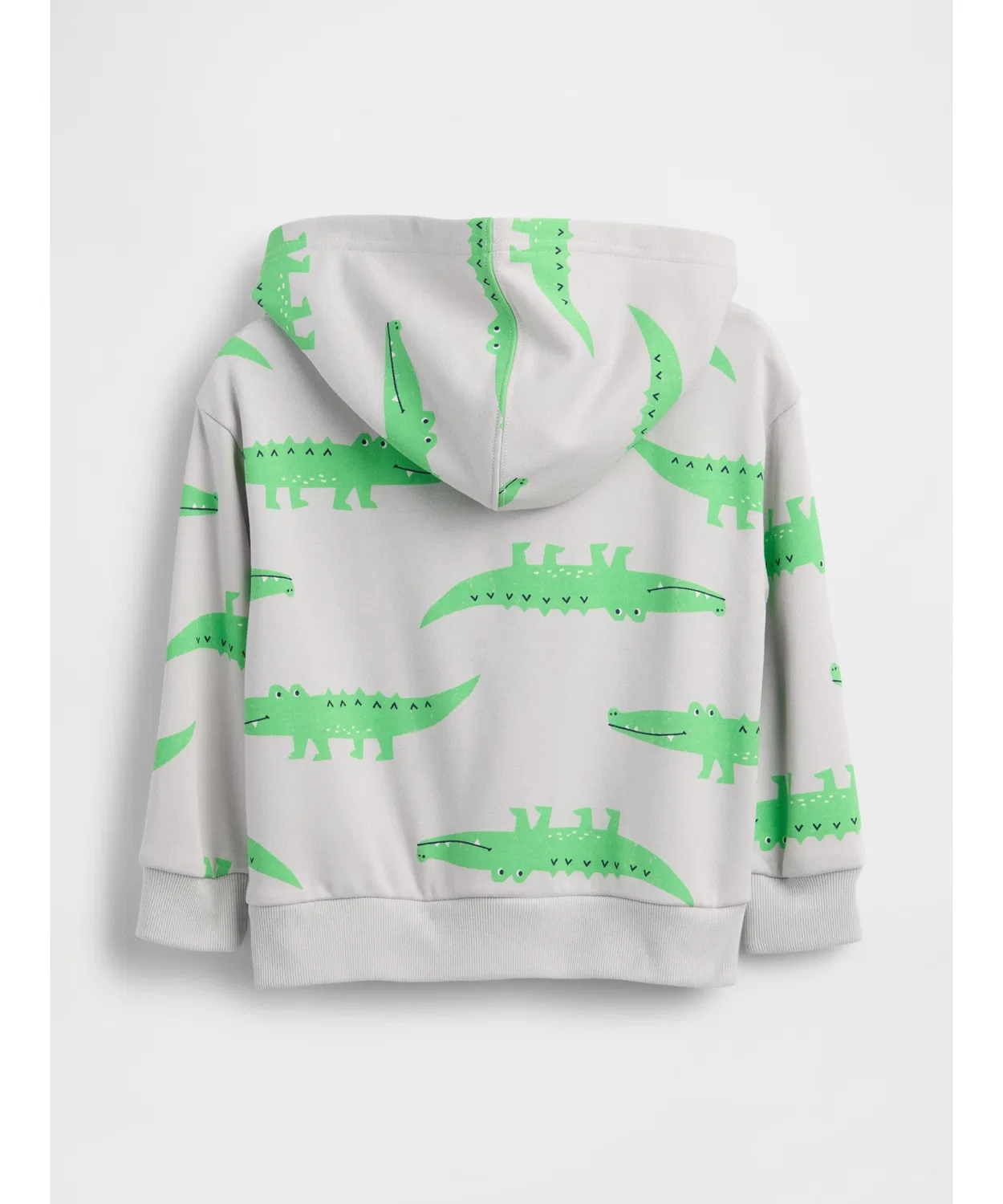 Детская парка Gap Relaxed Fit с логотипом GAP из французского трикотажа, серый — фото 2