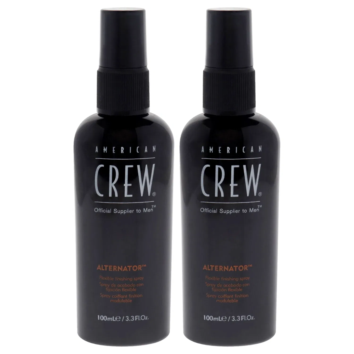 Спрей для укладки и фиксации волос Alternator Flexible Styling and Finishing Spray от American Crew для мужчин - 3,3 унции (95 мл) - упаковка из 2 штук, Clear