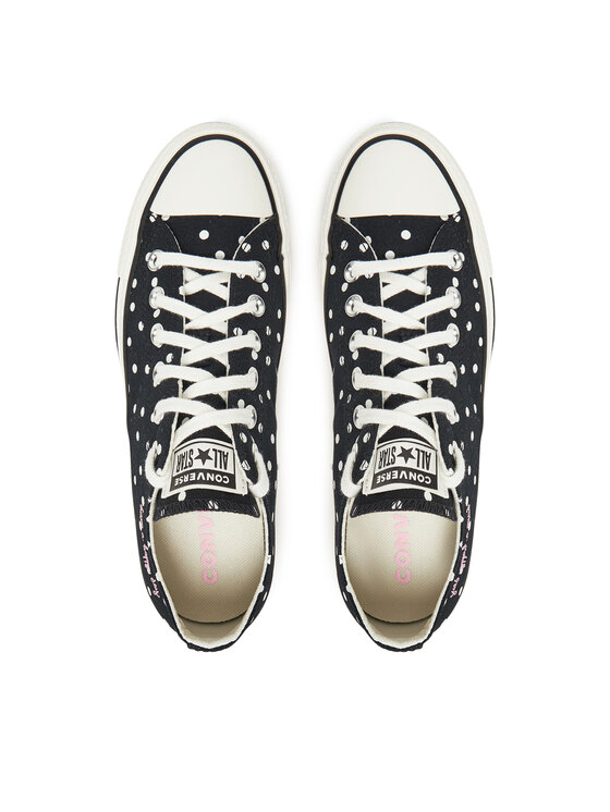 Тканевые кроссовки Chuck Taylor All Star Polka Dots A12570C Converse, черный — фото 4