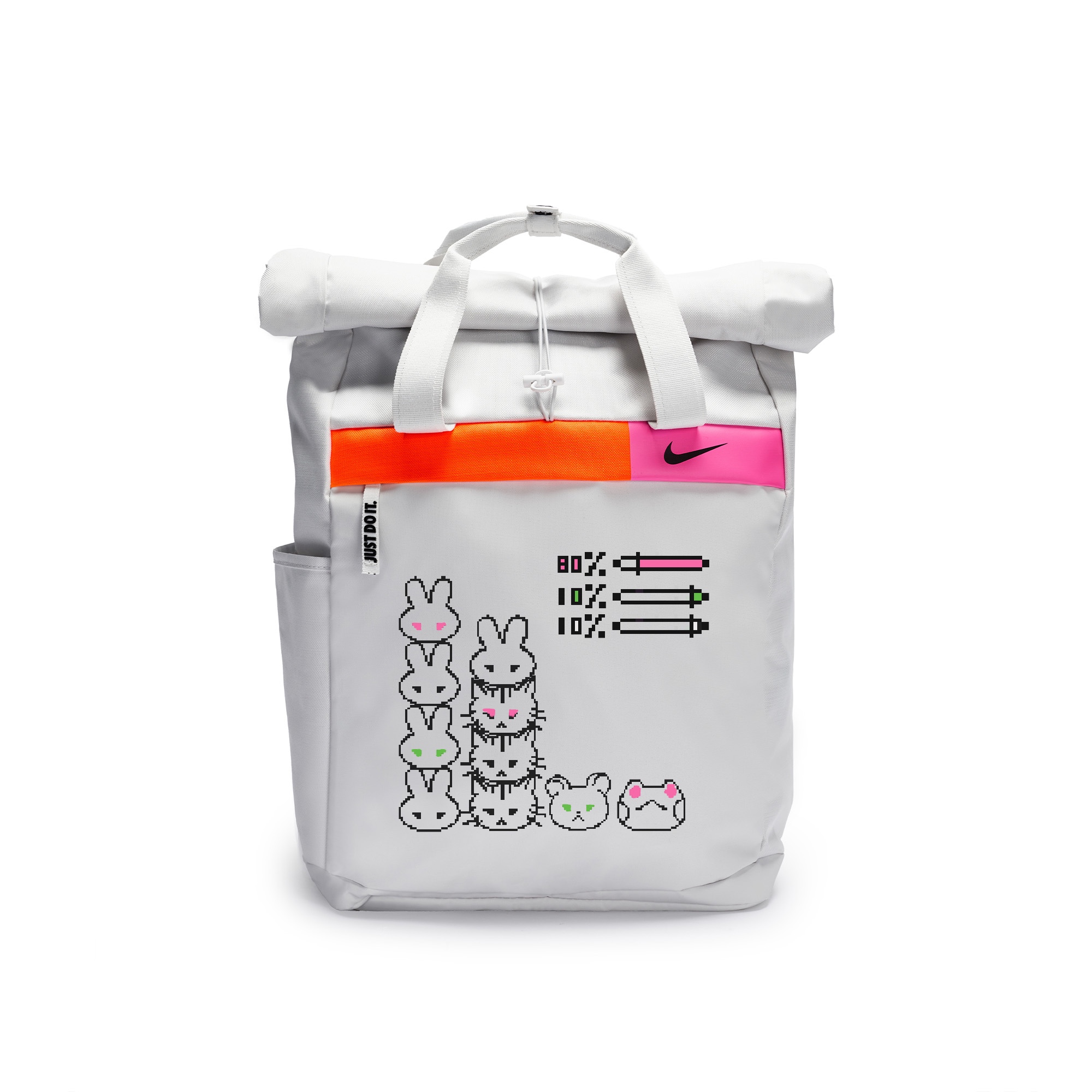 

Nike Полиэстеровый граффити рюкзак повседневный унисекс светло-серебристый серый, Final Battle: Mosaic