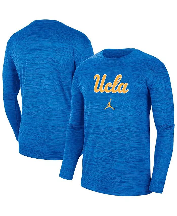 

Мужская синяя футболка UCLA Bruins Team Velocity Performance с длинным рукавом Jordan