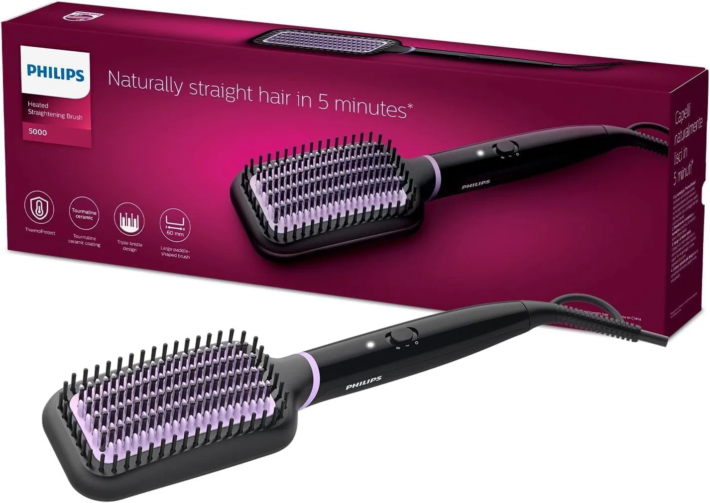 Щетка-выпрямитель для волос «StyleCare Essential» от Philips Philips, White/Opulent Garden