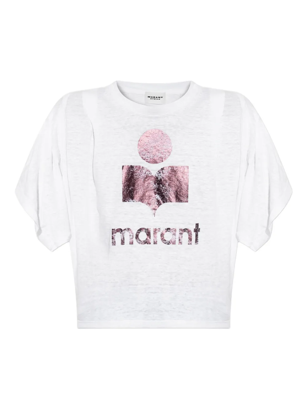 

Льняная футболка с логотипом MARANT ÉTOILE, белый
