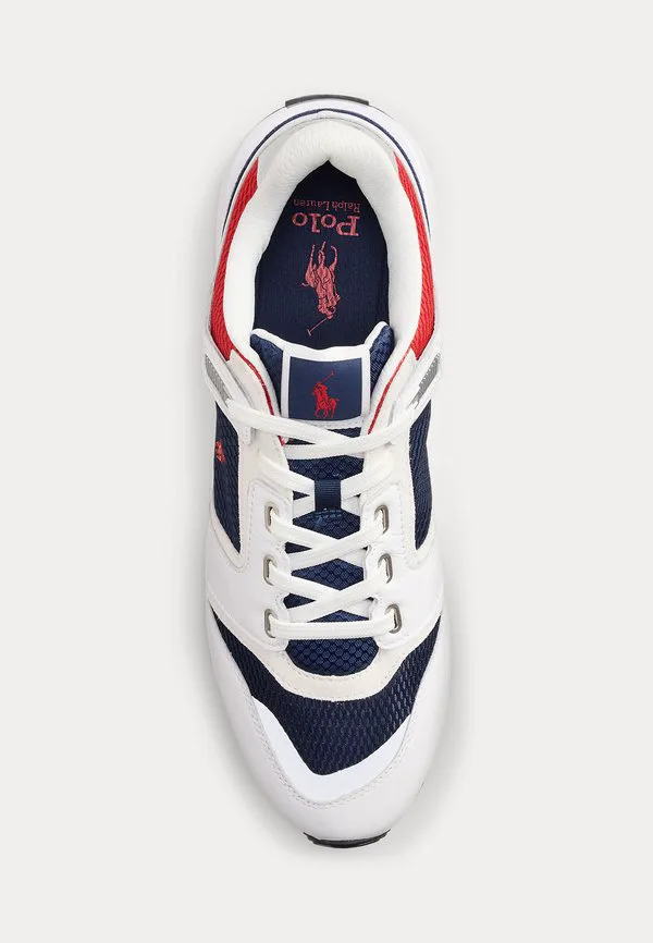 Кроссовки train 89 v2 с замшевыми вставками Polo Ralph Lauren, White/Navy/Red — фото 4