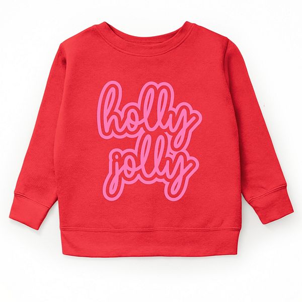 

Графический свитшот Holly jolly outline puff The Juniper Shop, Red