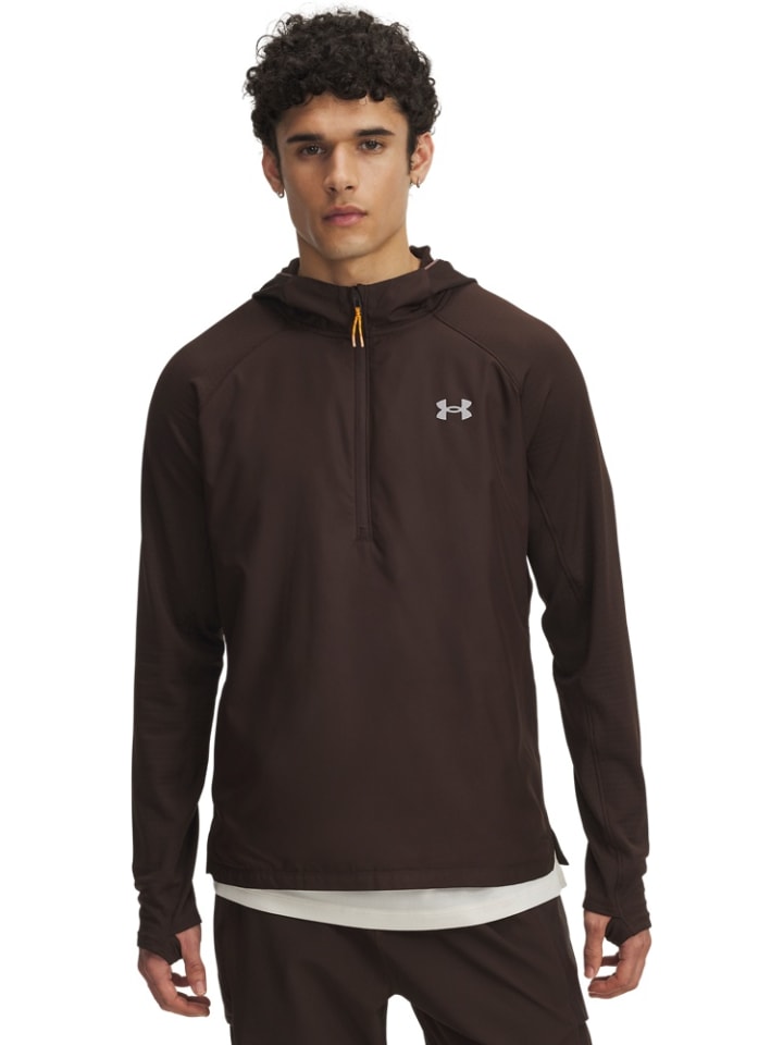 

Under Armour Спортивная футболка «Trail Run Hoodie» коричневого цвета, Коричневый, Under Armour Спортивная футболка «Trail Run Hoodie» коричневого цвета