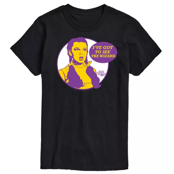 

Мужская футболка с принтом "Волшебник страны Оз" — Дороти встречает волшебника Licensed Character, черный
