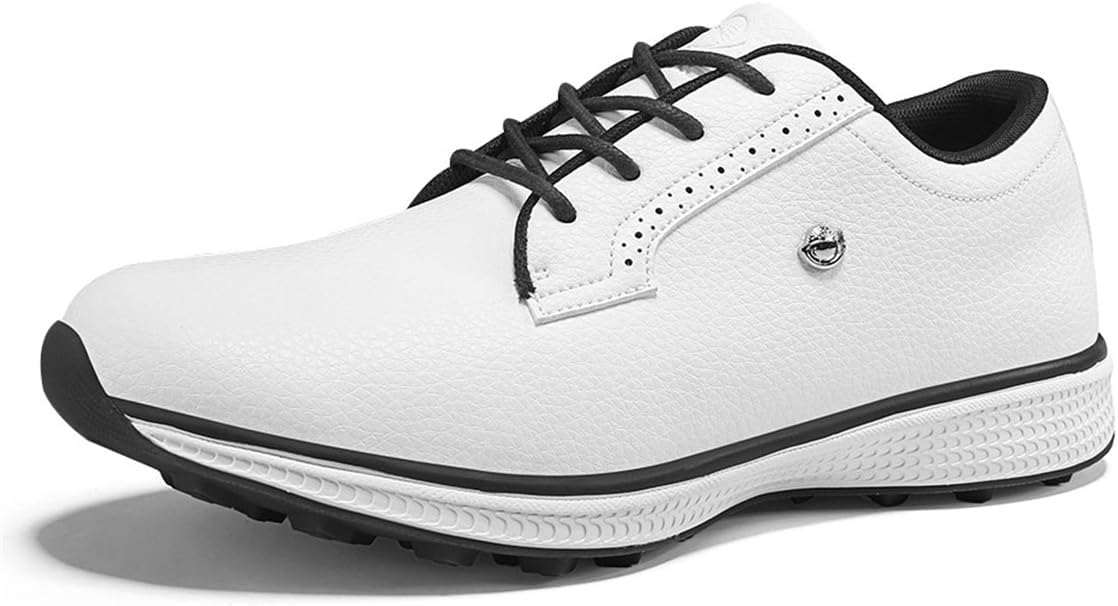 

Мужские кожаные повседневные гольф-кроссовки, кожаные для гольфа и прогулок, модные кроссовки, дышащие, легкие, тренажеры для гольфа Omcam, белый