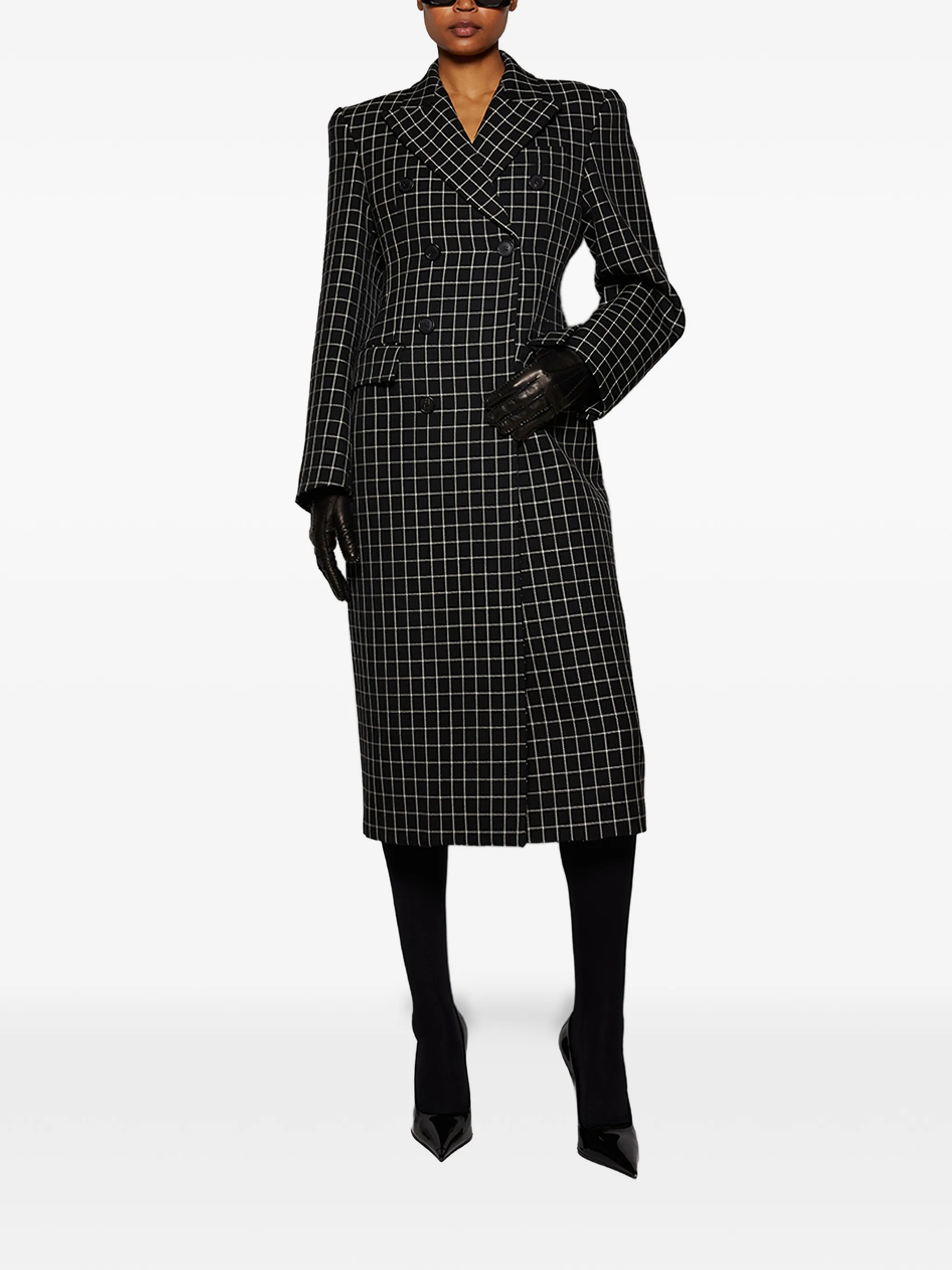 

Кожаные перчатки Miu Miu, черный