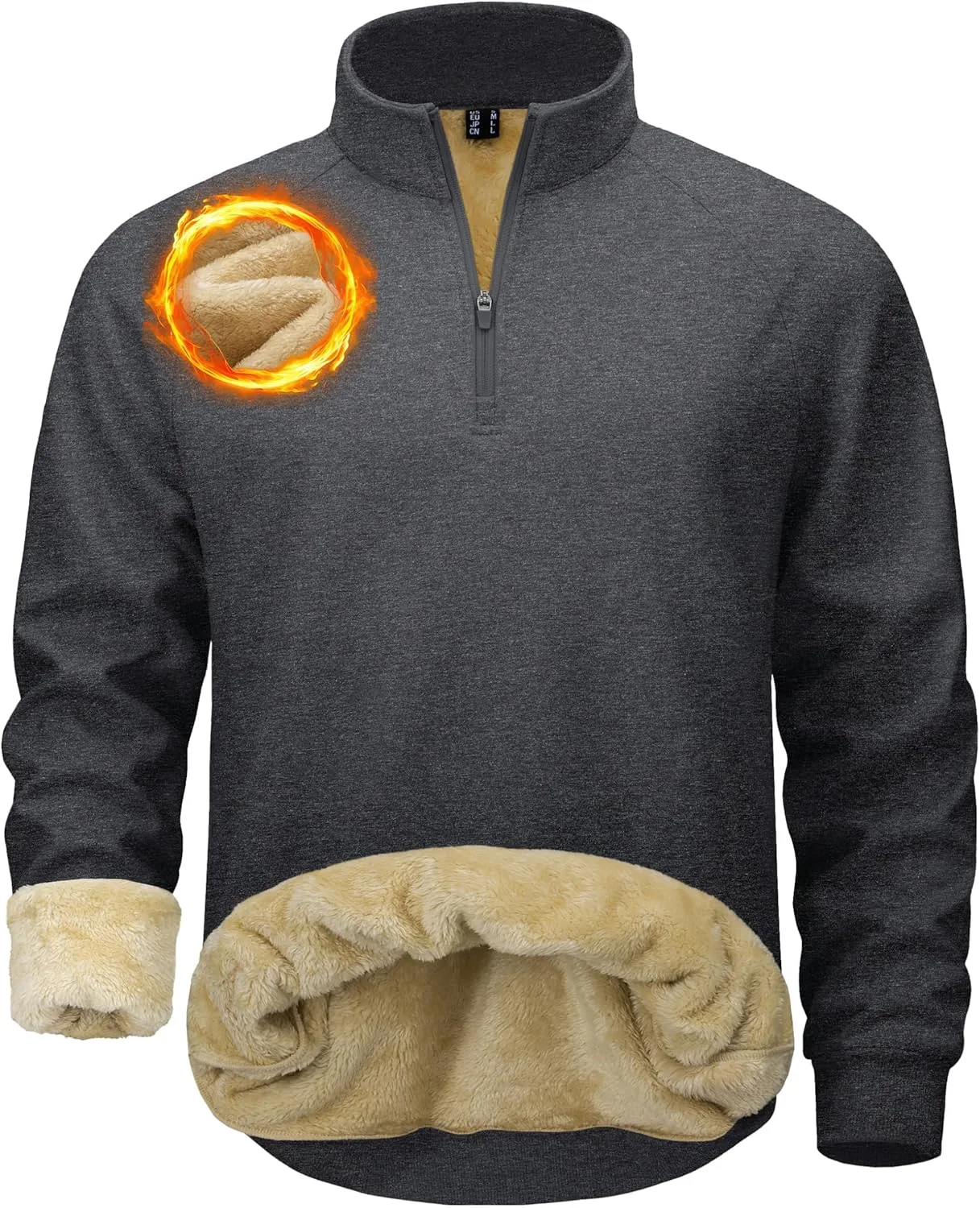 

Толстовка MAGCOMSEN мужская с молнией на четверть, утепленная флисом Sherpa, для зимы и гольфа