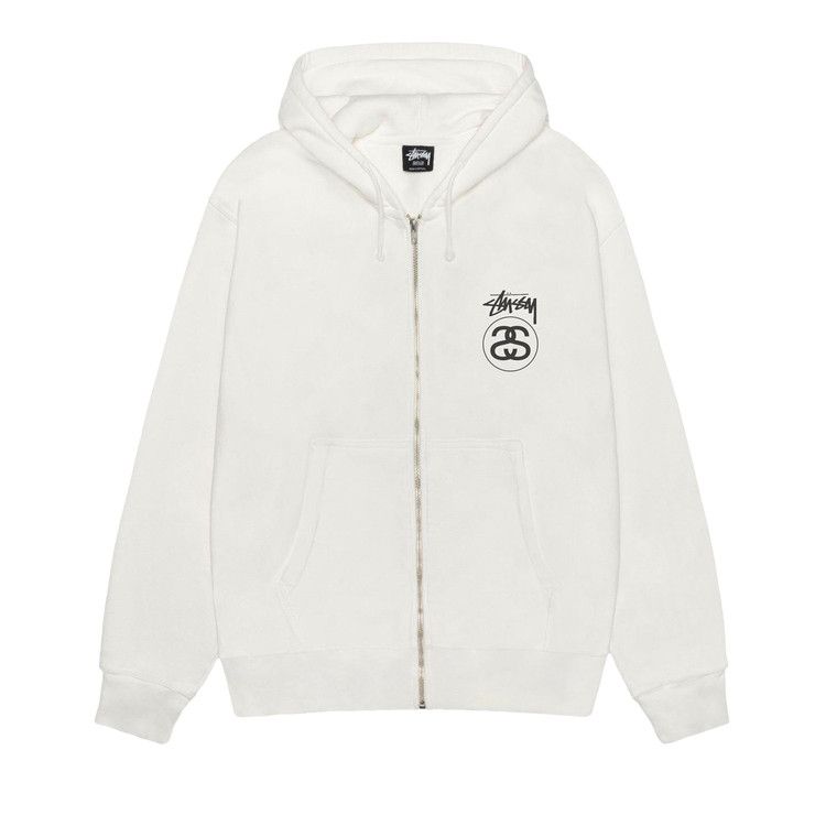 

Худи Stussy Stock Link Zip Hoodie Pigment Dyed, Natural