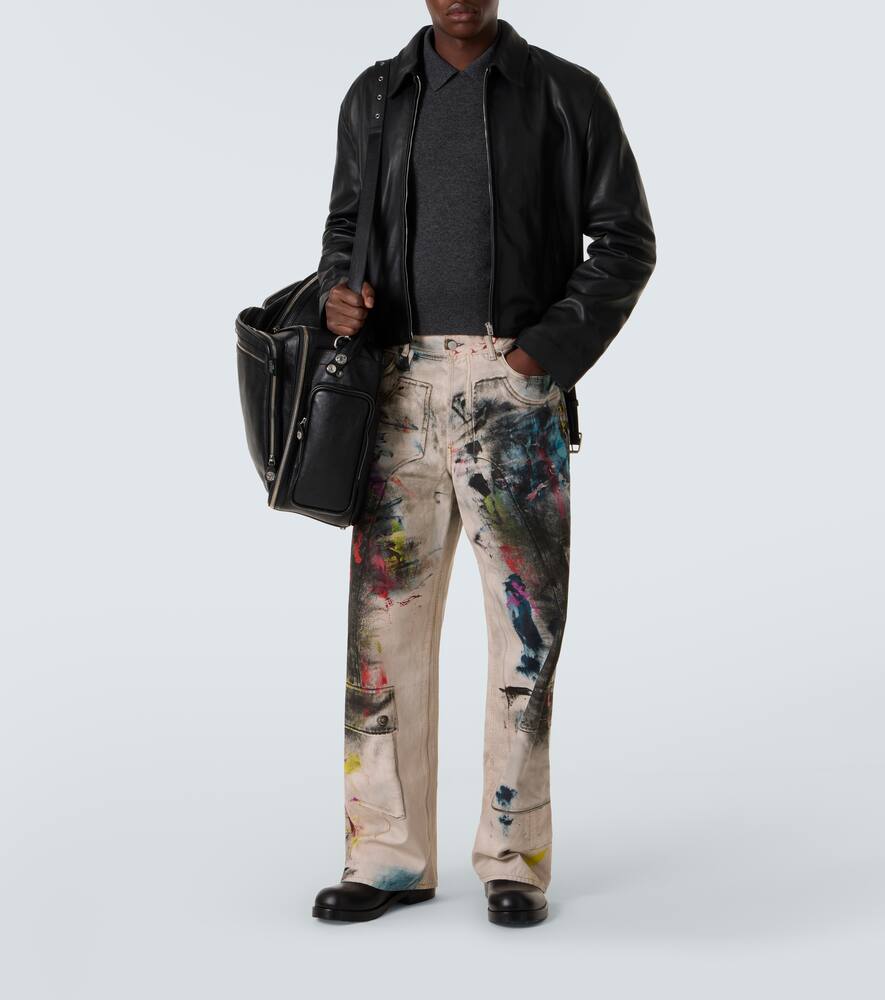 Джерси поло из жаккардовой шерсти и яка Acne Studios, Dark Grey Melange — фото 2