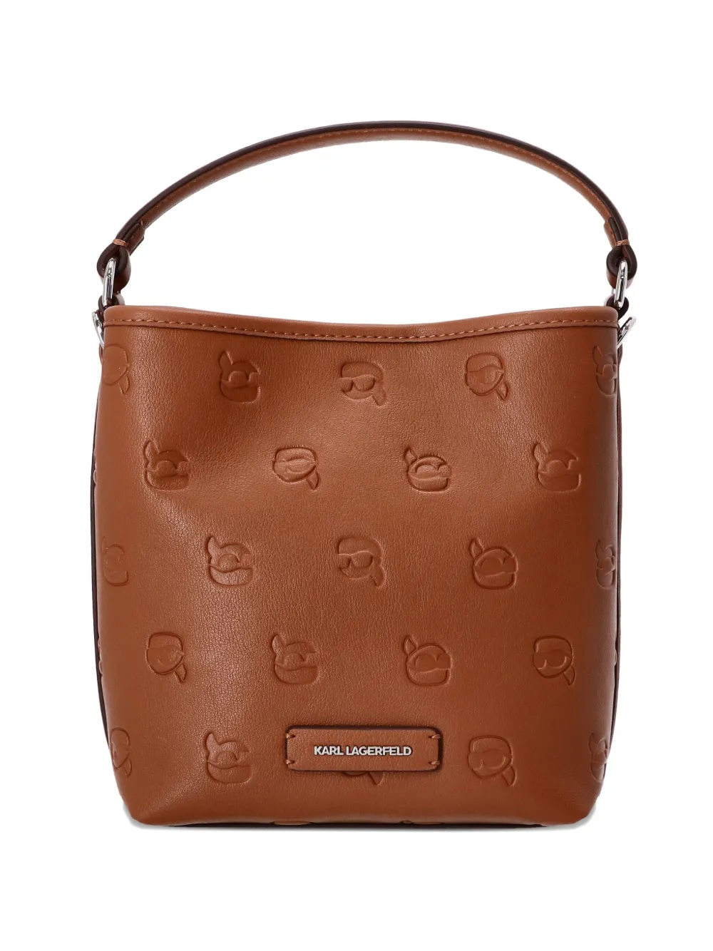 

Сумка-тоут с тисненым логотипом KARL LAGERFELD, коричневый