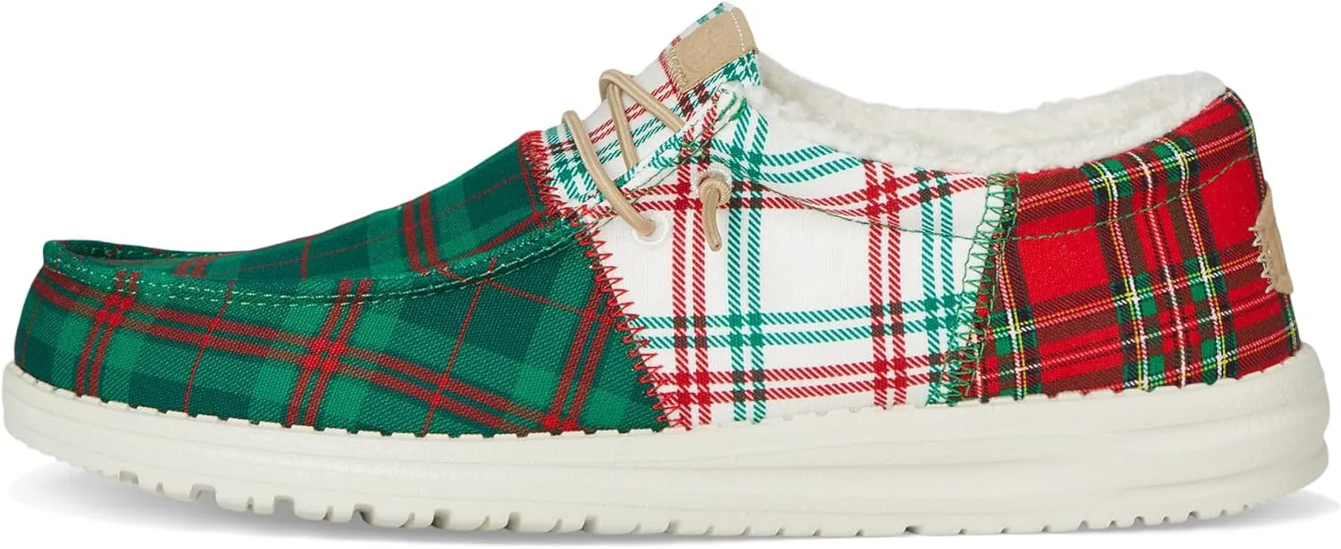 Hey Dude Mens Wally Tri Tartan Plaid HEYDUDE, зеленый/белый/красный — фото 4
