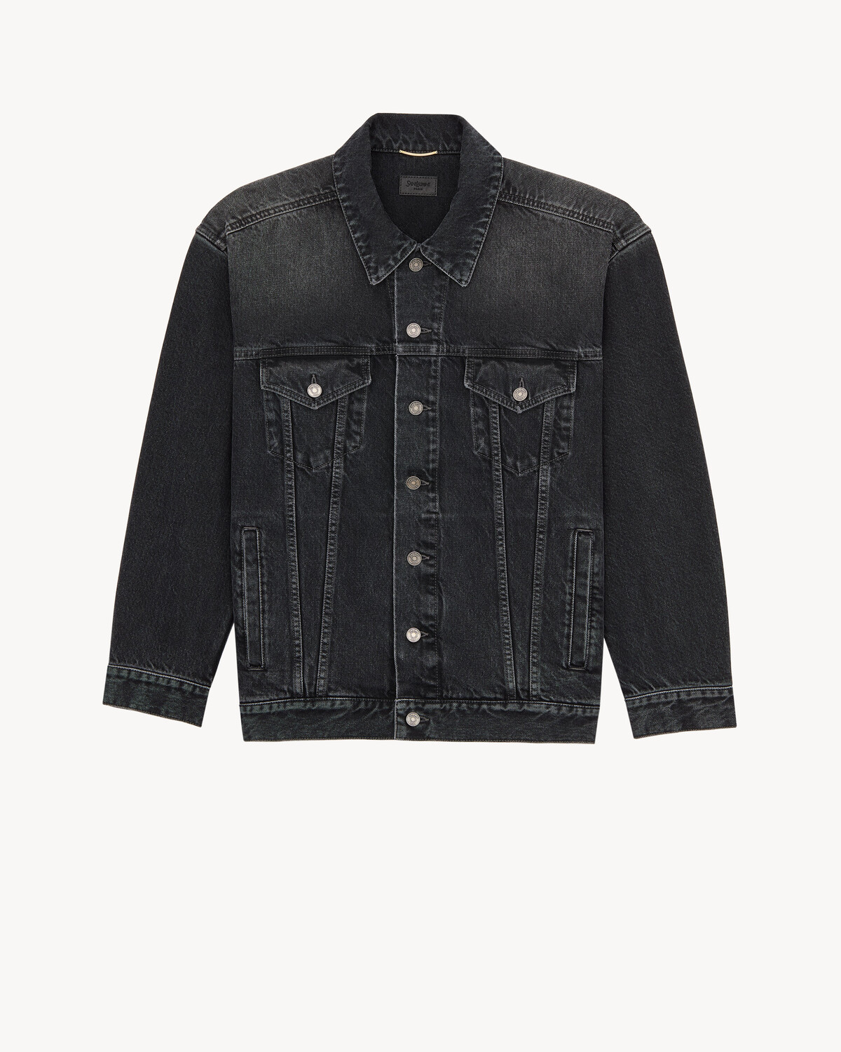

Оверсайз джинсовая куртка цвета ASH BLACK Saint Laurent