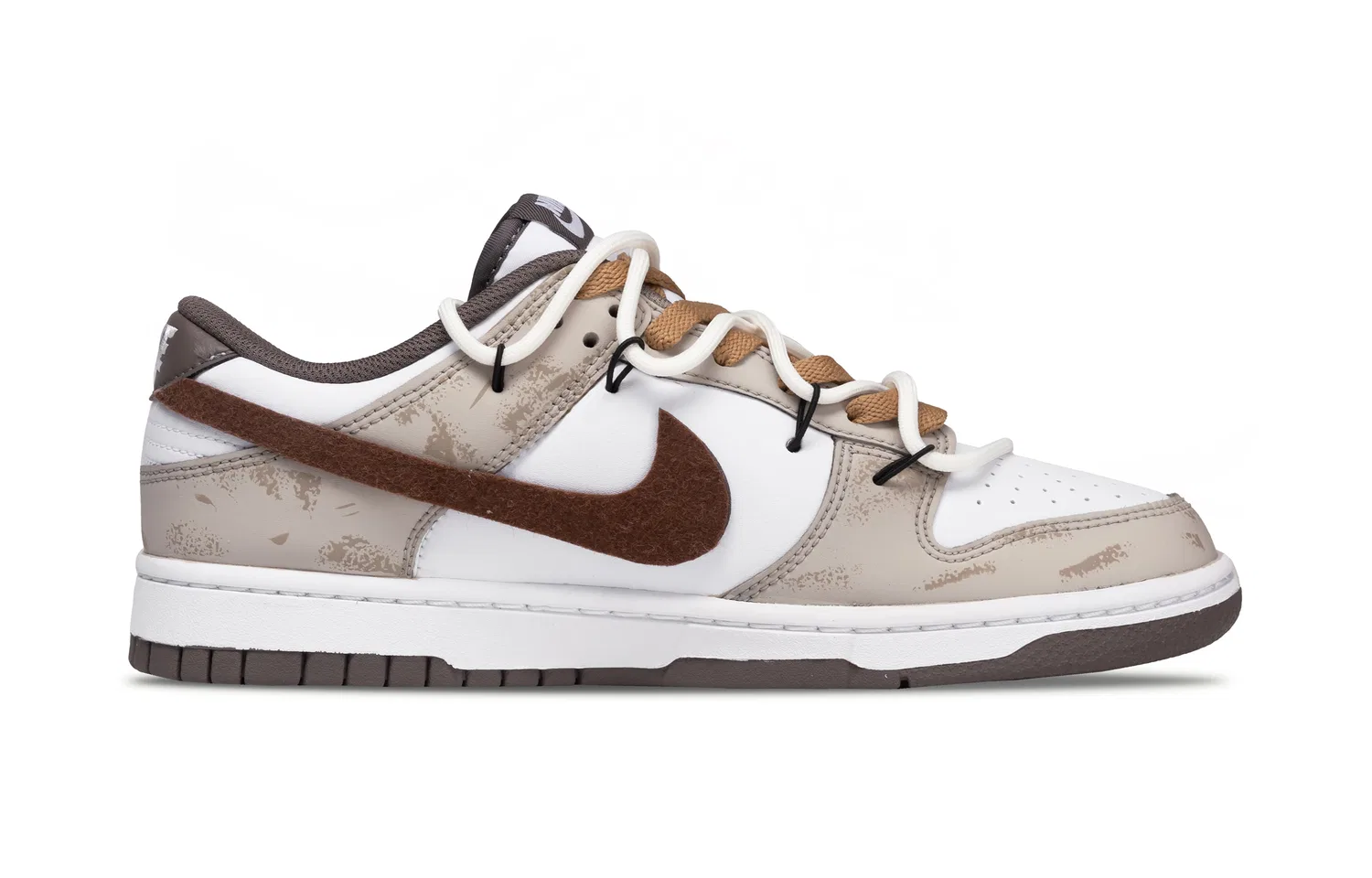 Кроссовки скейтбордические Nike Dunk коричневые — фото 3