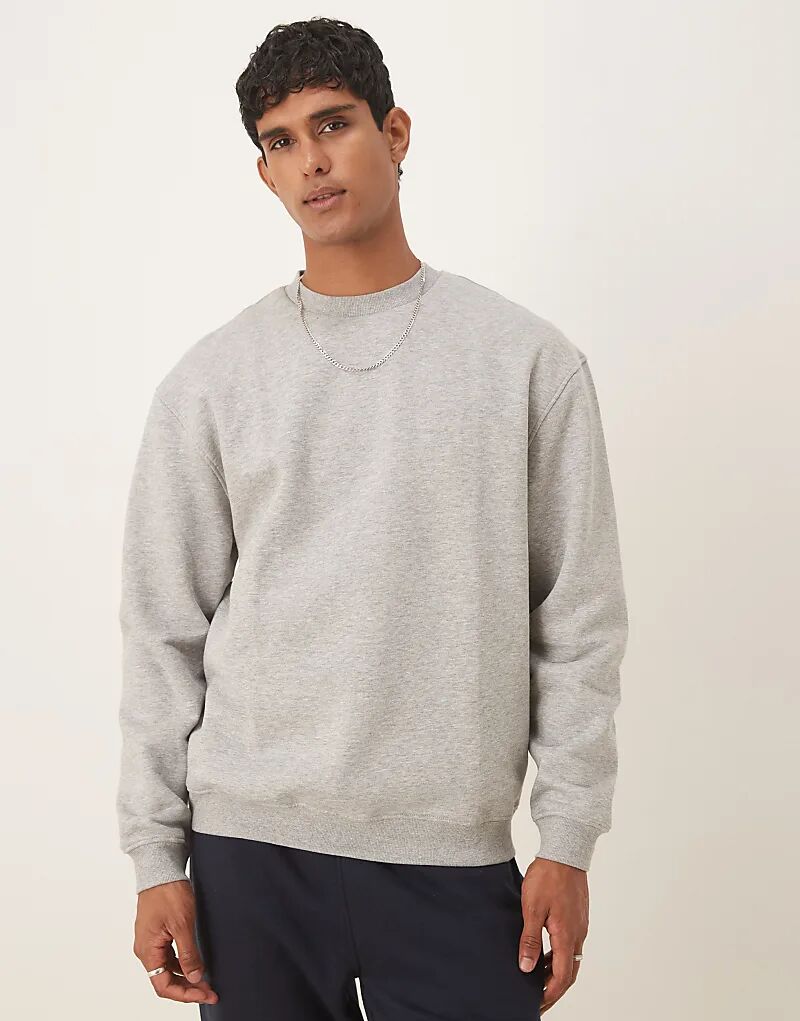 

Толстовка оверсайз ASOS DESIGN серого меланжевого цвета
