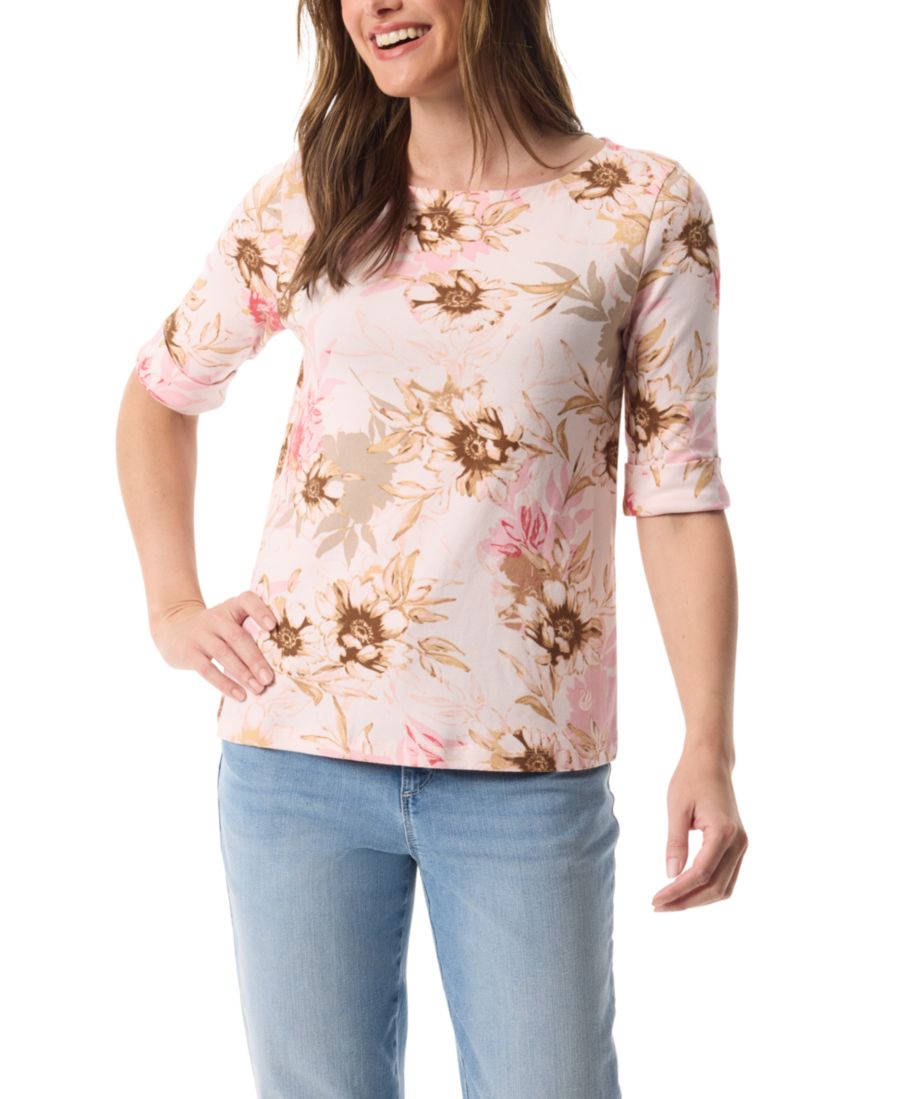 

Женская футболка с вырезом-лодочкой в стиле Аланис Gloria Vanderbilt, Mauve, Розовый, Женская футболка с вырезом-лодочкой в стиле Аланис Gloria Vanderbilt, Mauve