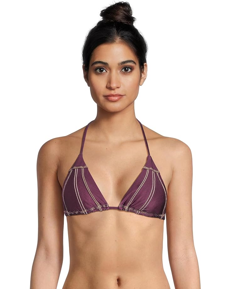 

Пляжный топ BECCA Color Sheen Cheryl Triangle Top, цвет Aubergine
