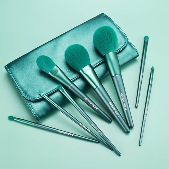 Серия Eigshow Beauty Jade Набор из 8 зеленых кистей премиум-класса + футляр — фото 2