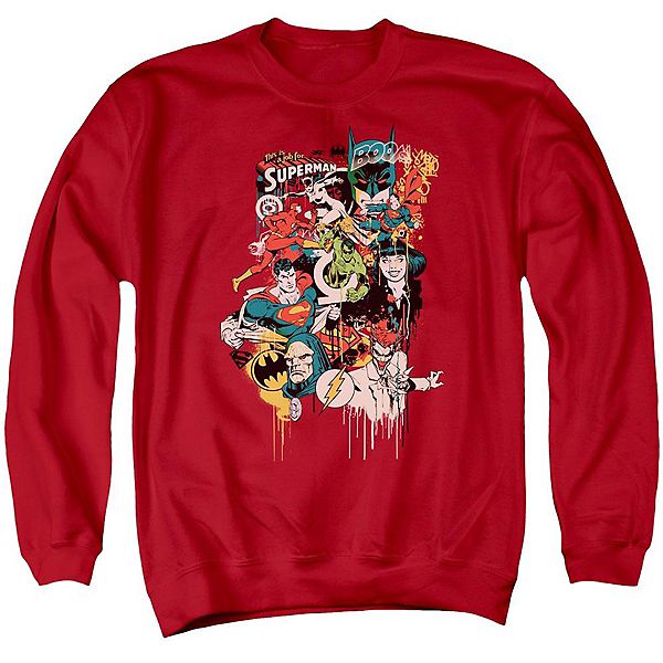 

Толстовка Dc comics dripping characters adult crewneck Licensed Character