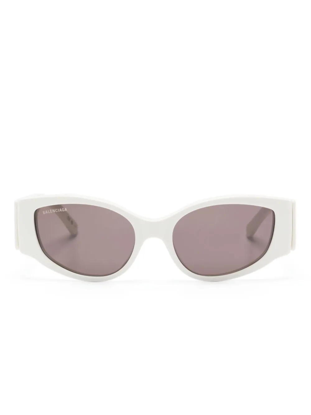 

Солнцезащитные очки в овальной оправе с логотипом Balenciaga Eyewear, белый