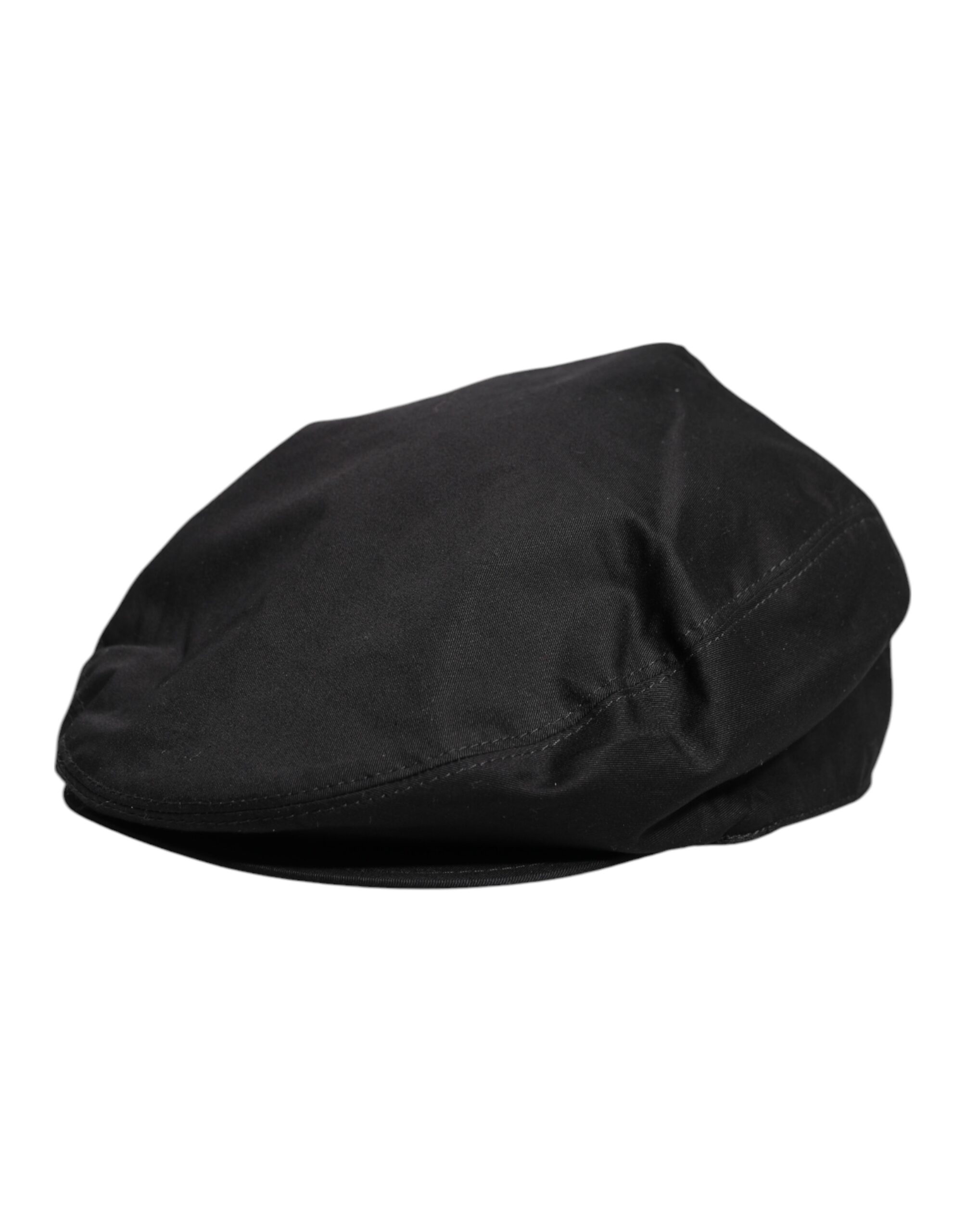 Черная хлопковая шляпа Newsboy Capello Cabbie Hat Dolce & Gabbana — фото 2