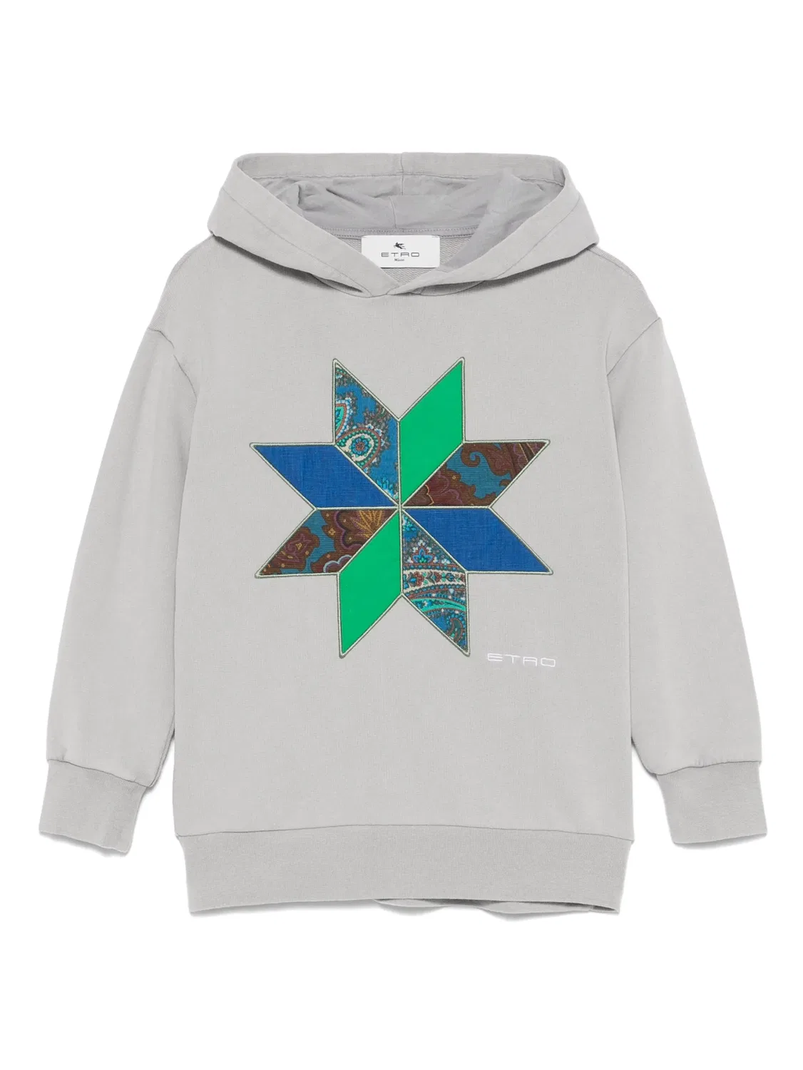 Худи с нашивкой звезды ETRO, серый