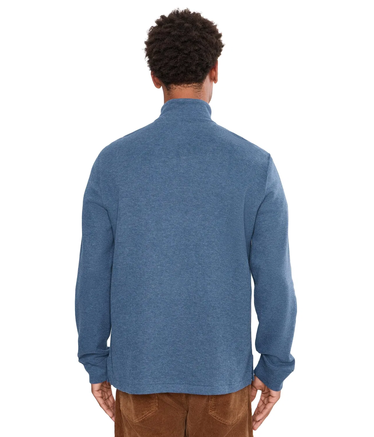 Пуловер Estate-Rib с застежкой-молнией на четверть длины Polo Ralph Lauren, Derby Blue Heather — фото 4