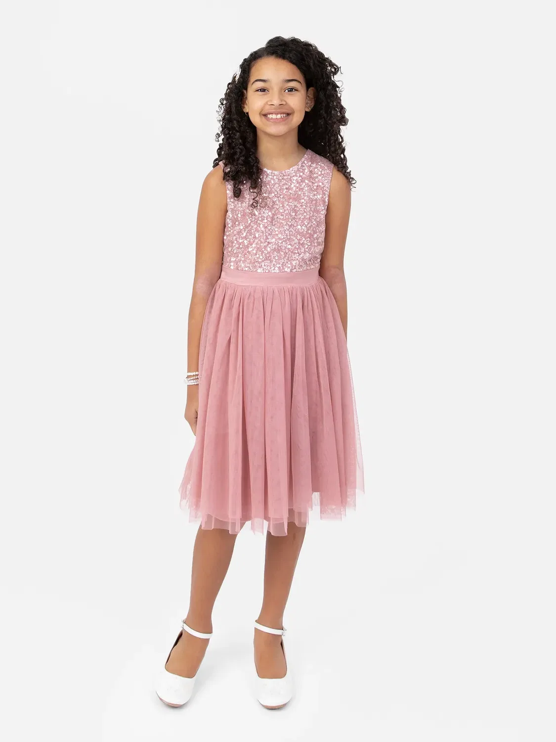 Платье миди с декором Flower Girl Maya Deluxe, Pink