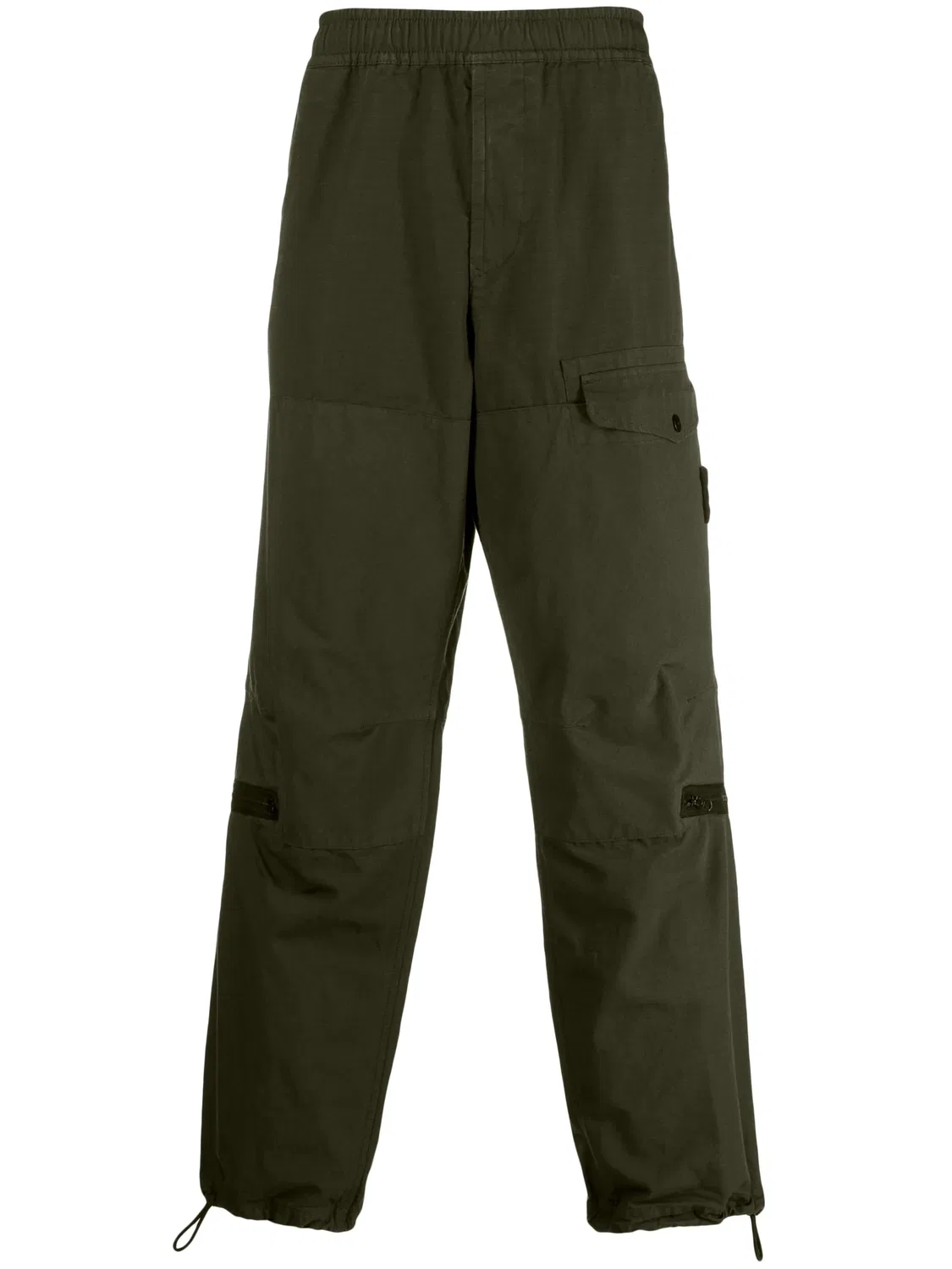 Штаны-карго суженного кроя из рипстопа Stone Island, зеленый