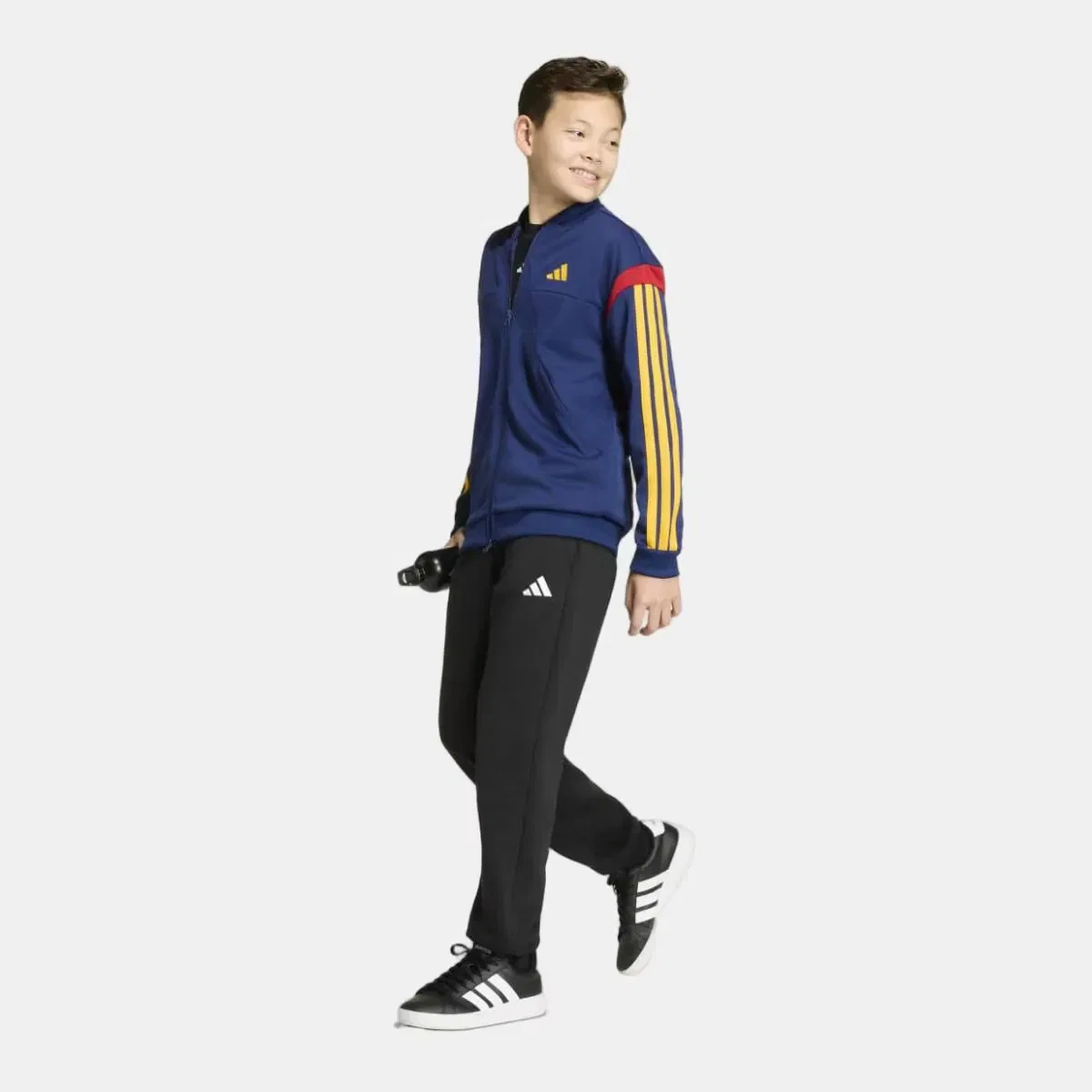 Детская толстовка с длинным рукавом House of Tiro adidas, Azul — фото 3