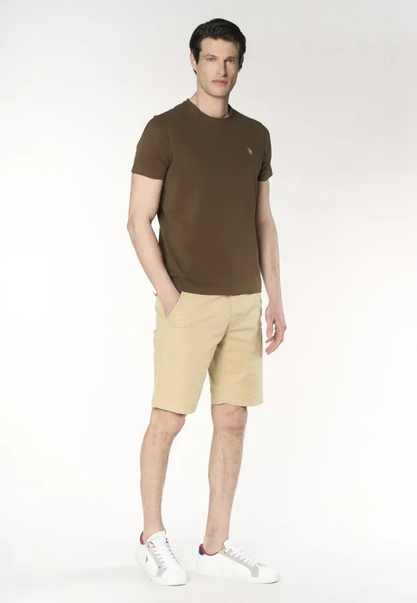 Футболка хлопковая Basic t-shirt U.S. Polo Assn., Marrone, коричневый — фото 2